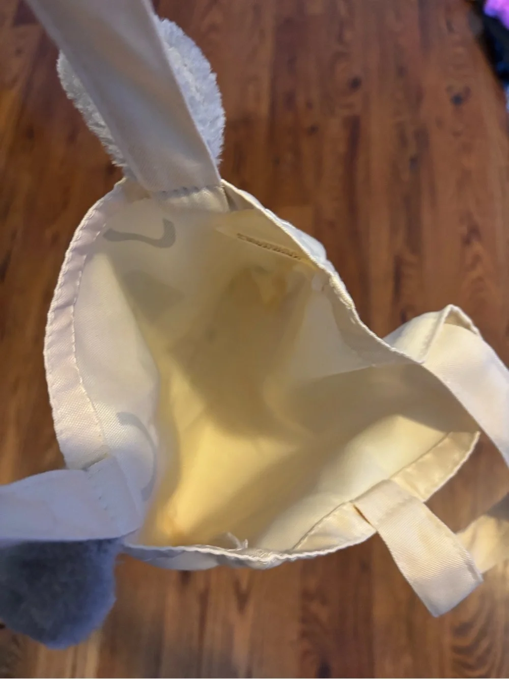 White llama mini tote bag